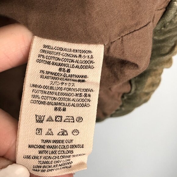 Free People Golden Quills Jacket Green Military Utility Fancy Large Parka - Picture 6 of 7